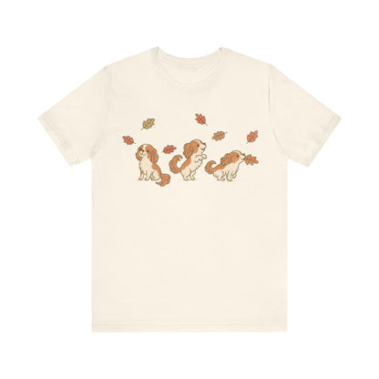 Blenheim Cavalier Chasing Leaves TShirt