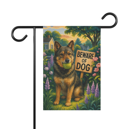 Custom Mutt Dog Beware Garden Flag