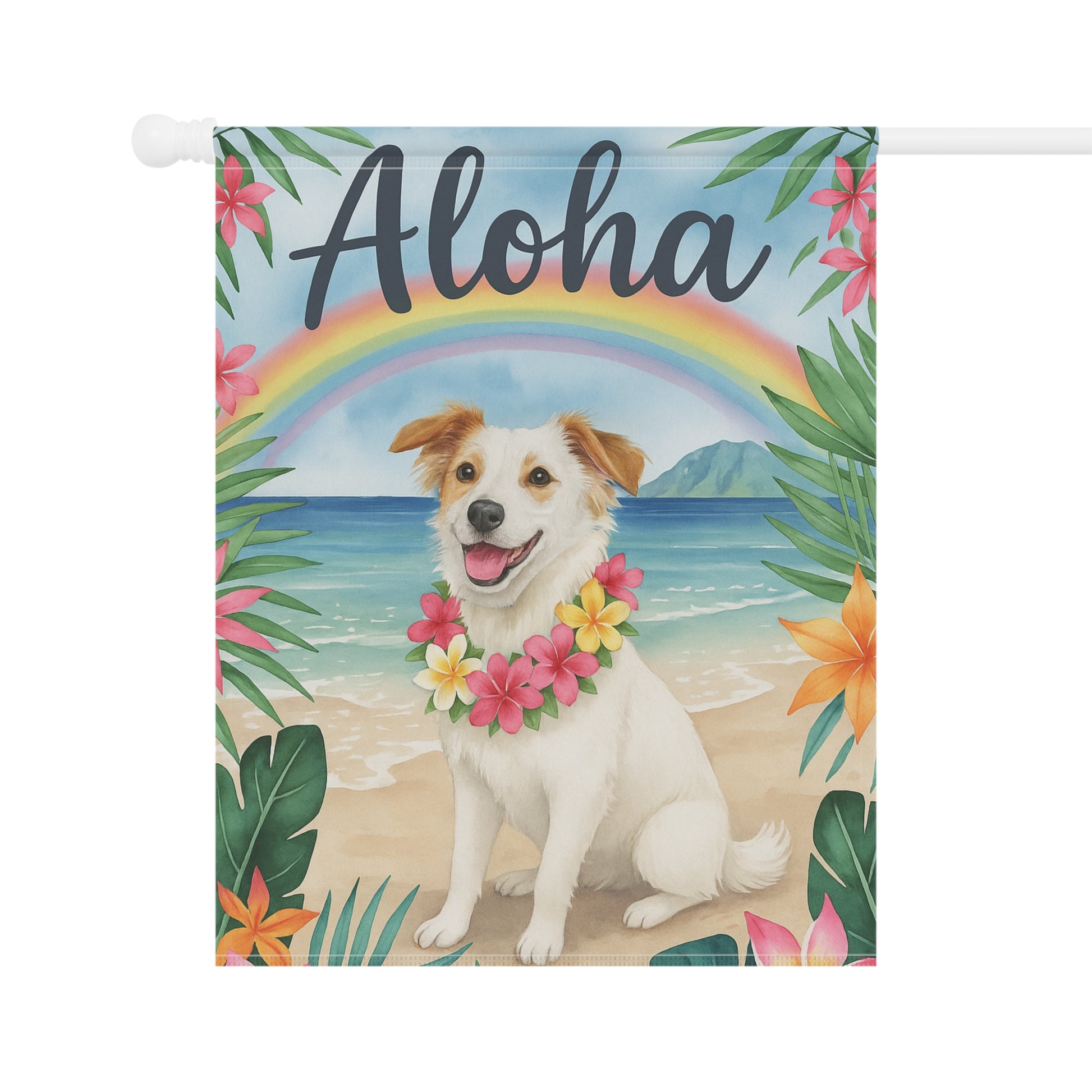 Custom Mutt Hawaii Garden Flag