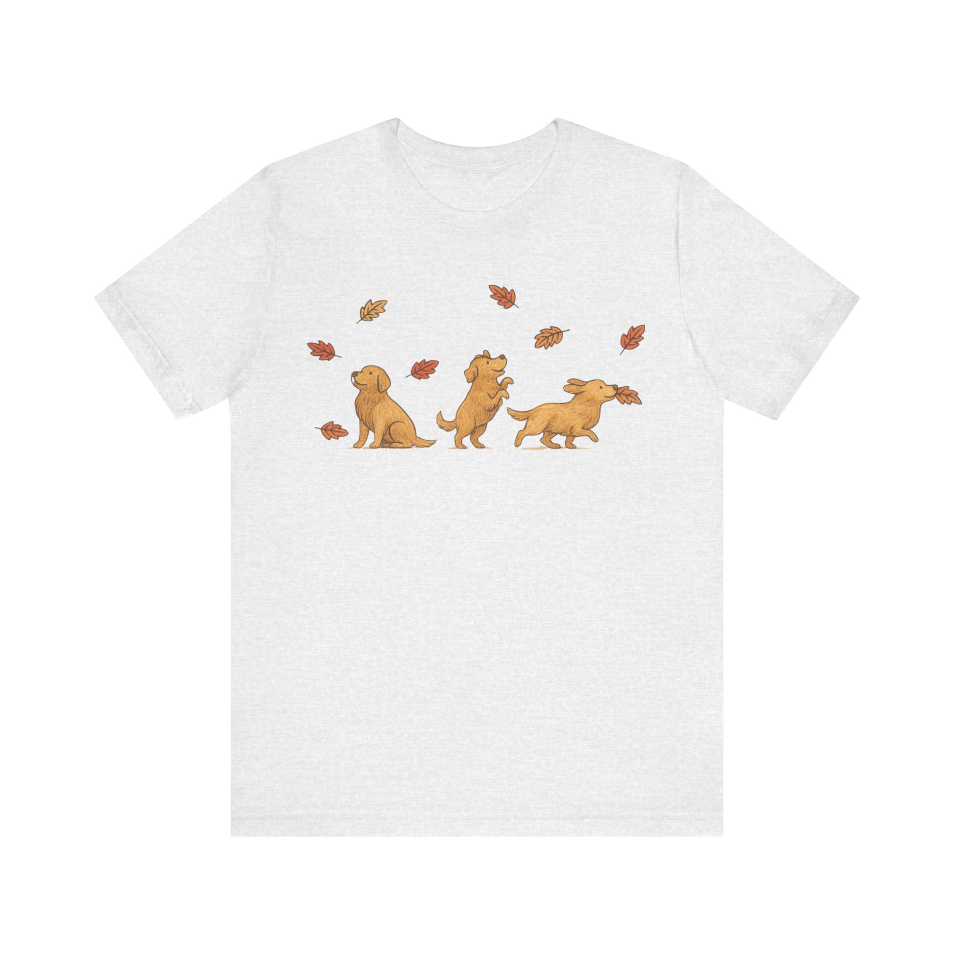Golden Retriever Chasing Leaves TShirt