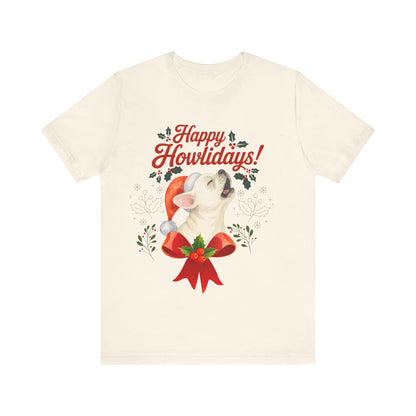 White French Bulldog Happy Howlidays TShirt