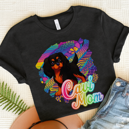 Black & Tan Cavalier Neon Tshirt