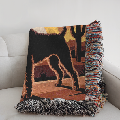 Airedale Terrier Western Desert Throw Blanket