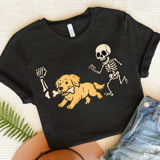 Golden Retriever Grave Robber TShirt Dark Grey Heather