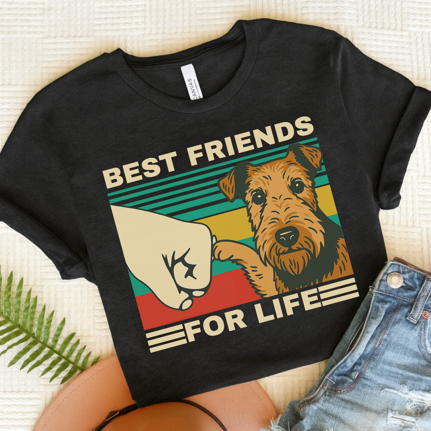 Airedale Terrier Bestie TShirt Dark Grey Heather