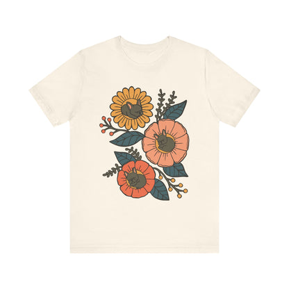 Black Frenchie Sleeping Flowers TShirt