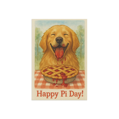 Golden Retriever Pi Day Garden Flag
