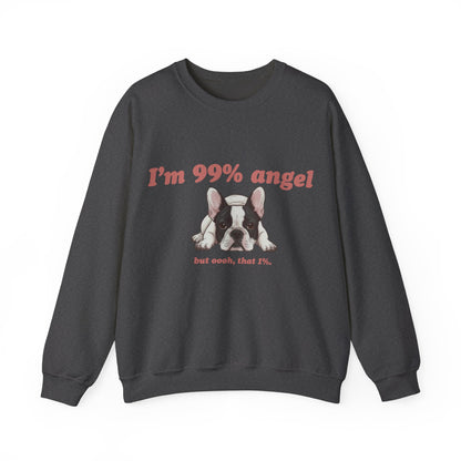 Piebald Frenchie Angel 99% Sweatshirt