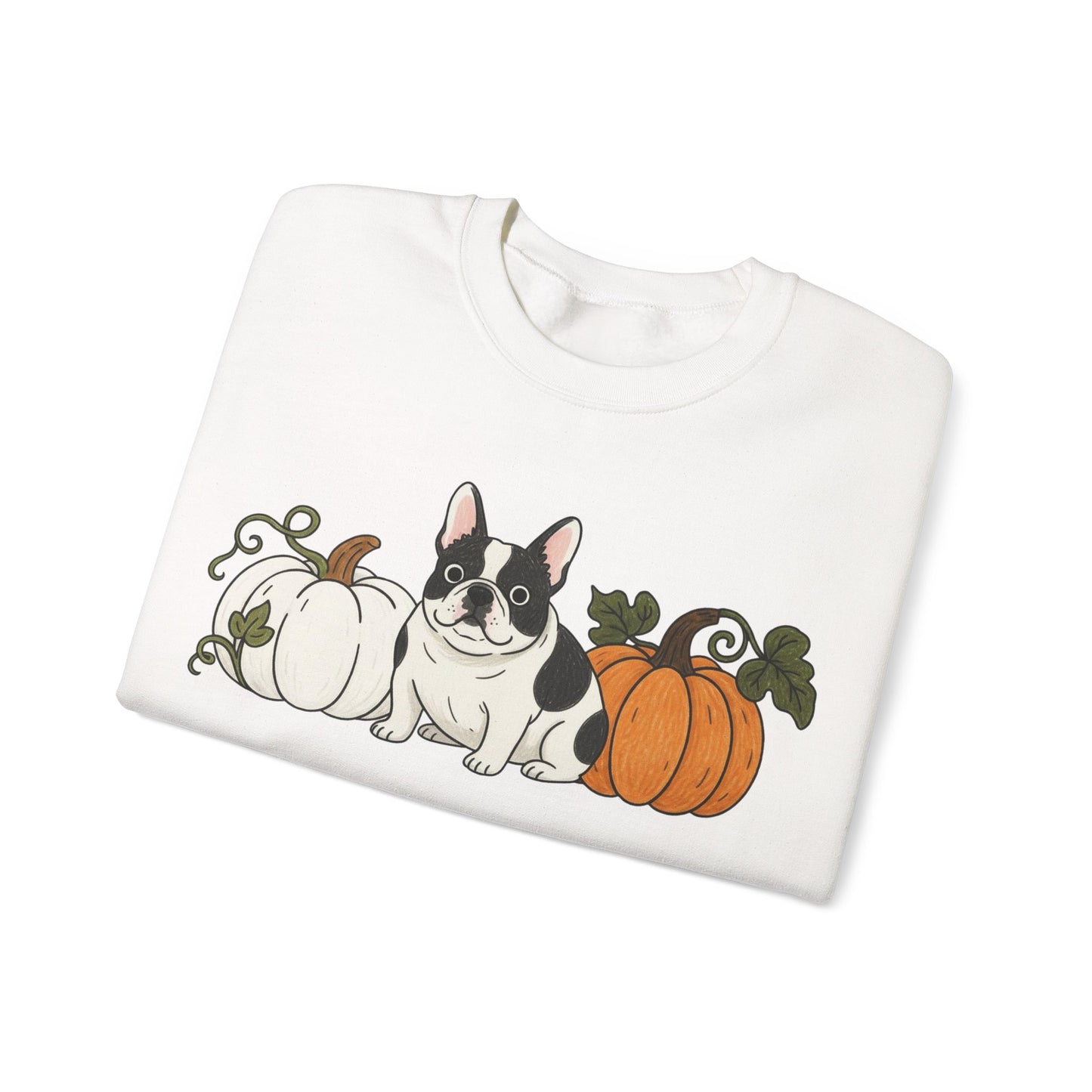 Piebald Frenchie Pupkin Unisex Sweatshirt