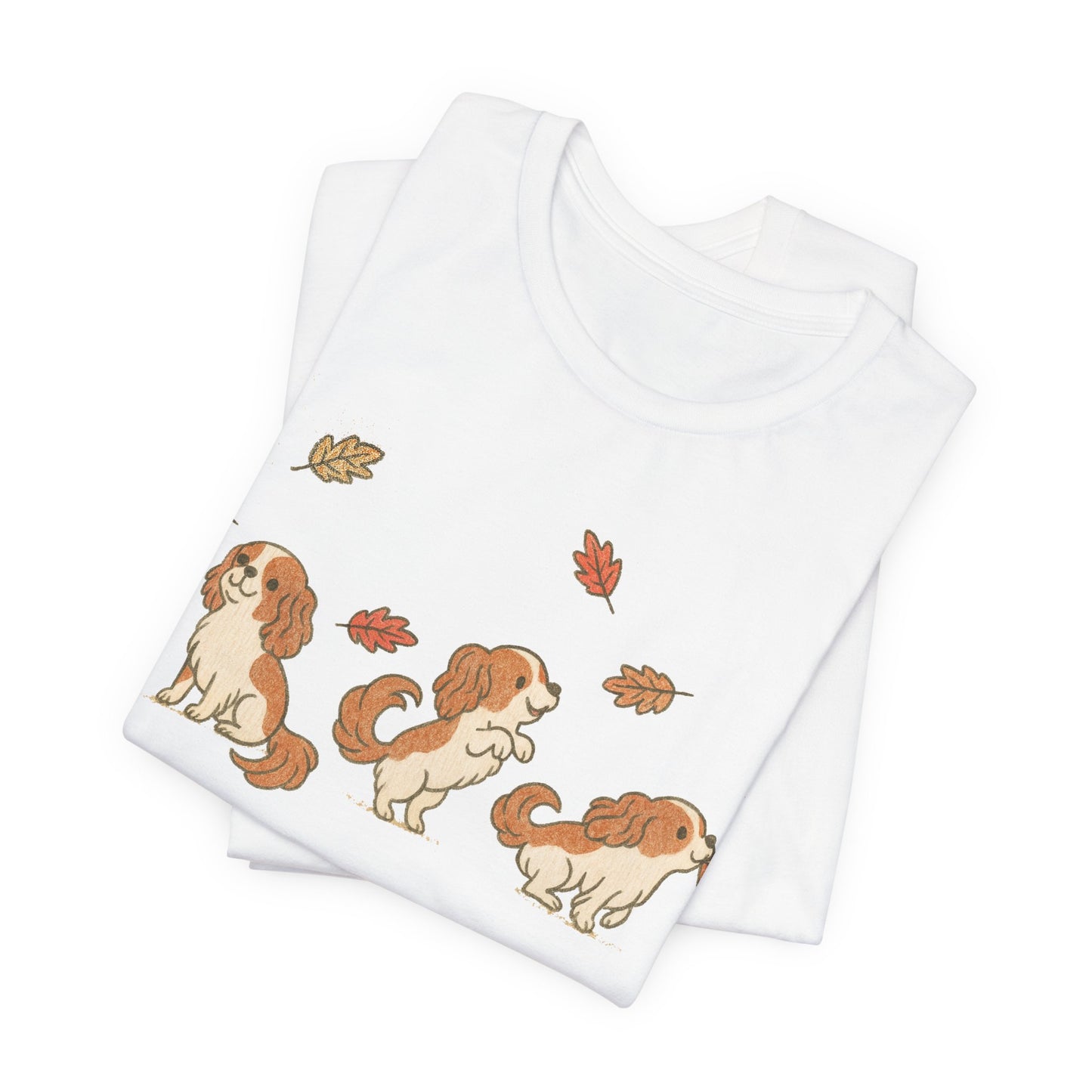 Blenheim Cavalier Chasing Leaves TShirt