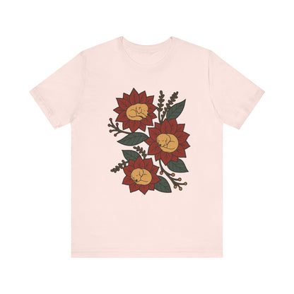 Golden Retriever Holiday Flowers Sleeping TShirt