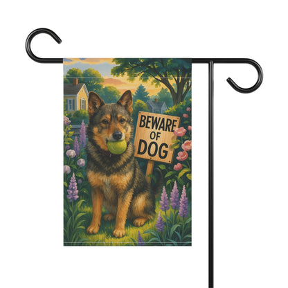 Custom Mutt Dog Beware Garden Flag