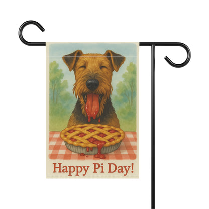 Airedale Terrier Pi Day Garden Flag