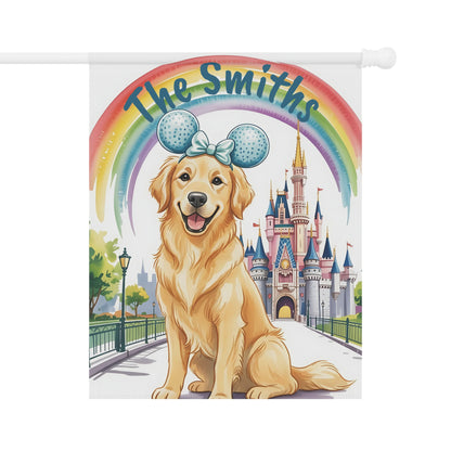 Golden Retriever Magical Kingdom Garden Flag