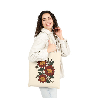 Golden Retriever Holiday Flower Sleeping Tote Bag
