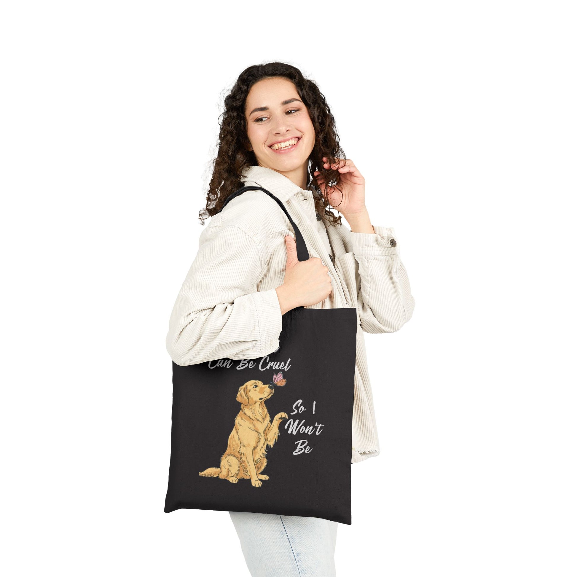 Cruel World Golden Retriever Tote Bag