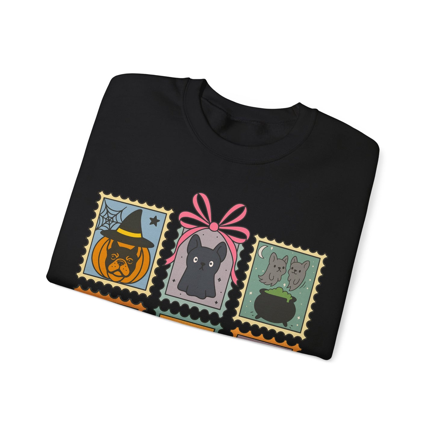 Black Frenchie Spooky Stamps Sweatshirt