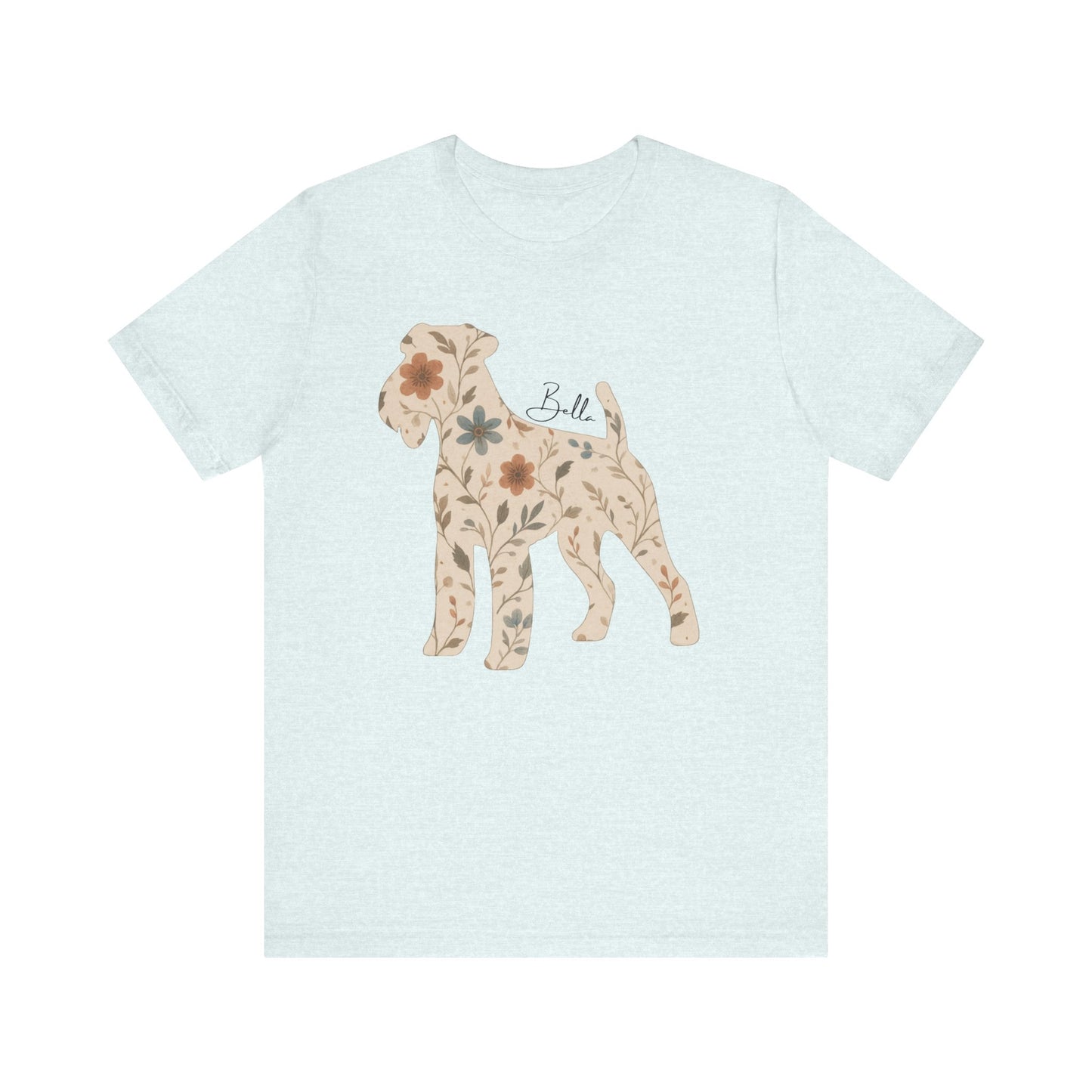 Airedale Terrier Floral Silhouette TShirt