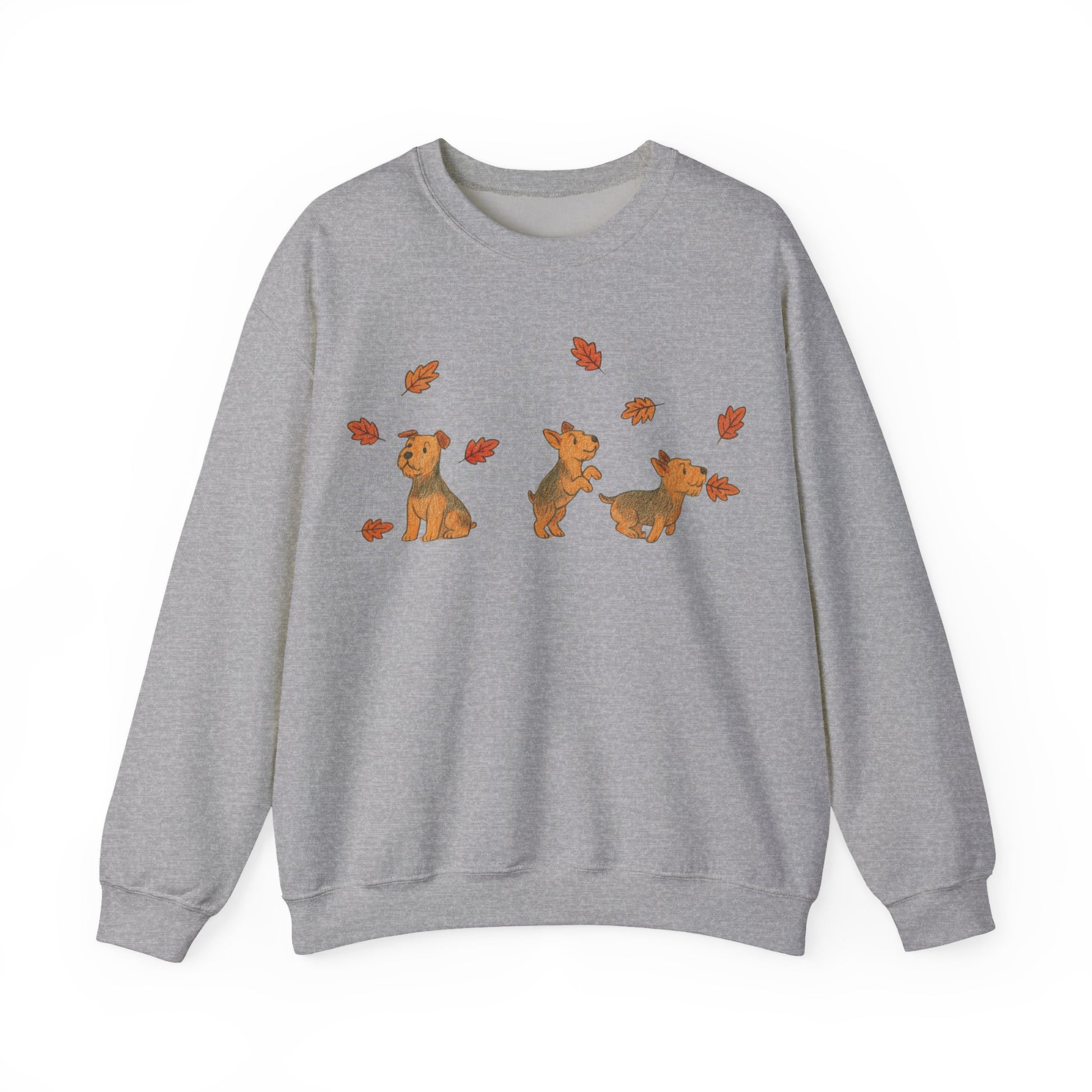 Airedale Terrier Chasing Leaves Sweatshirt