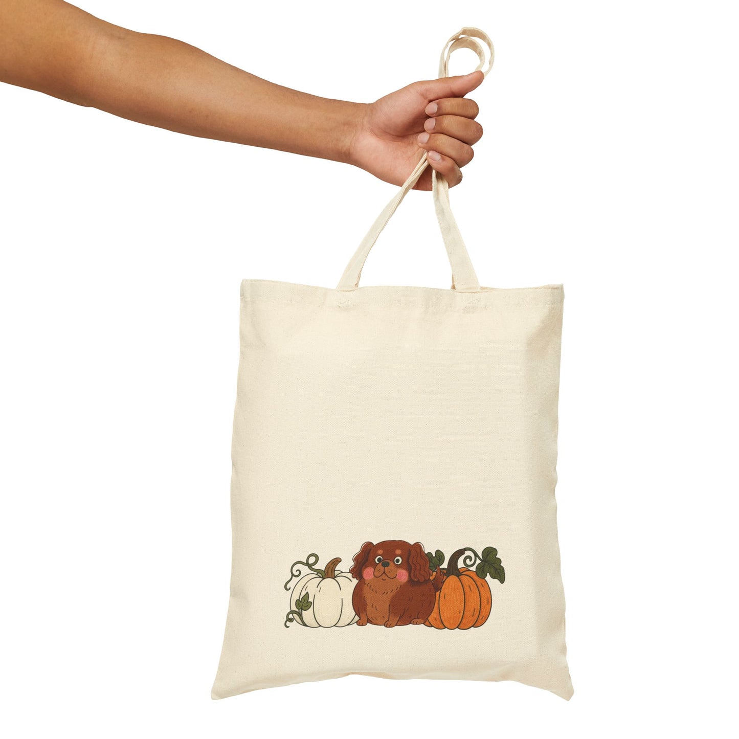 Ruby Cavalier King Charles Pupkin Tote Bag