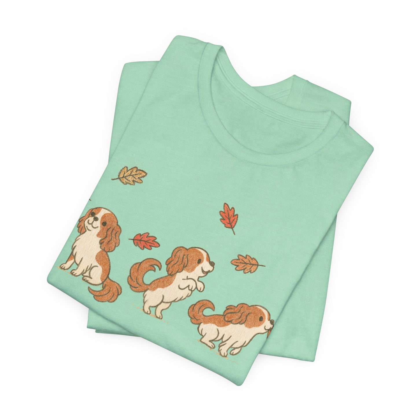 Blenheim Cavalier Chasing Leaves TShirt