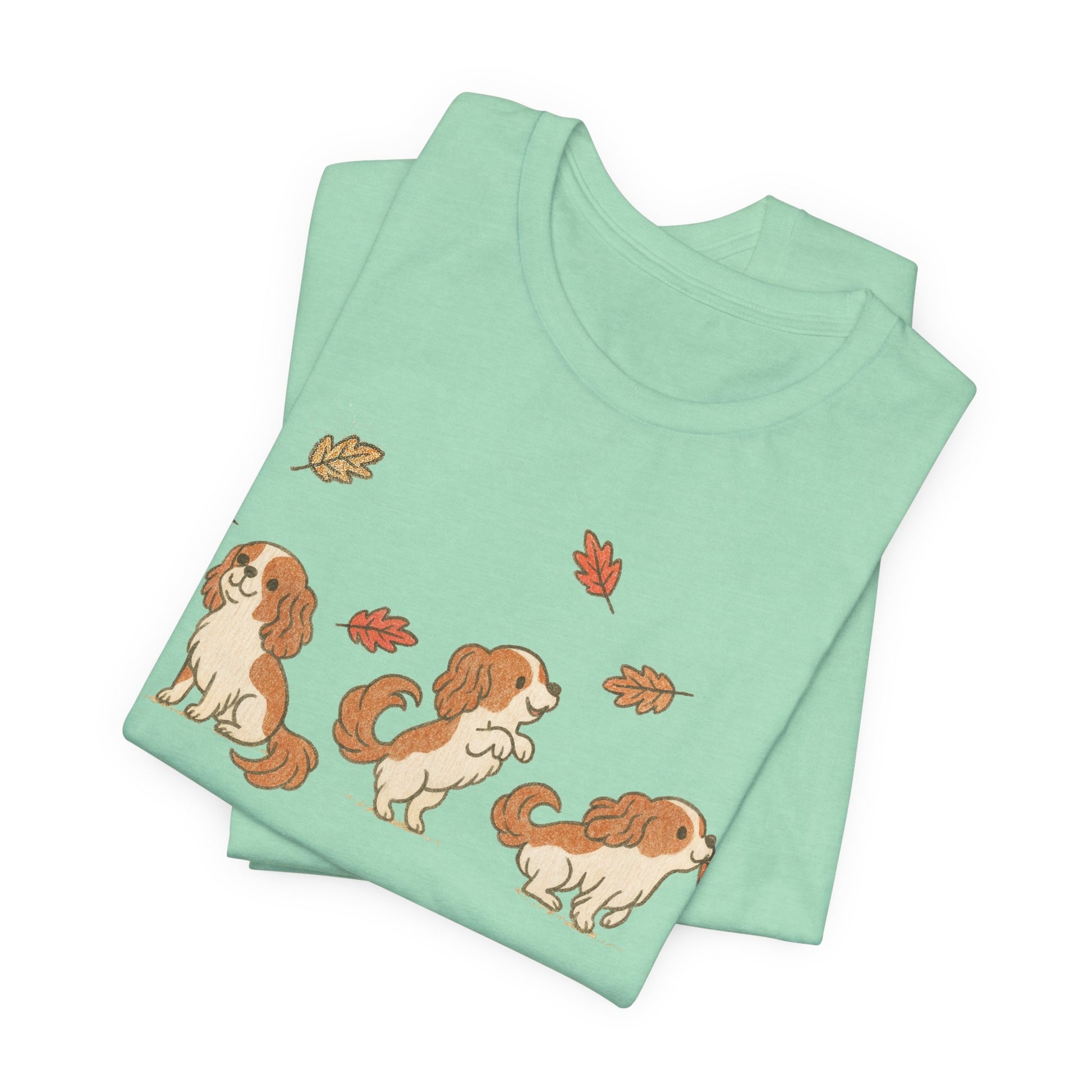 Blenheim Cavalier Chasing Leaves TShirt