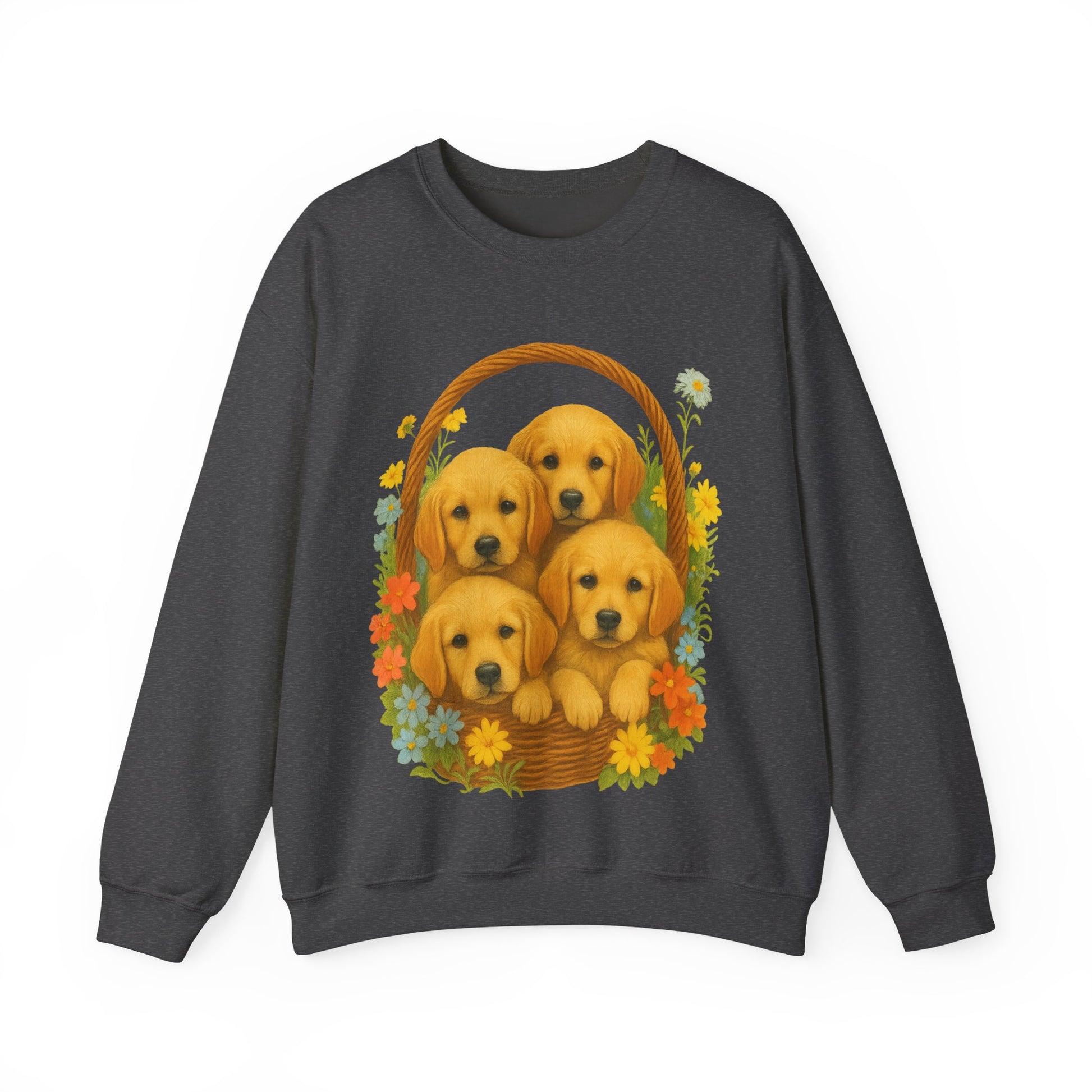 Puppy Basket Golden Retriever Sweatshirt