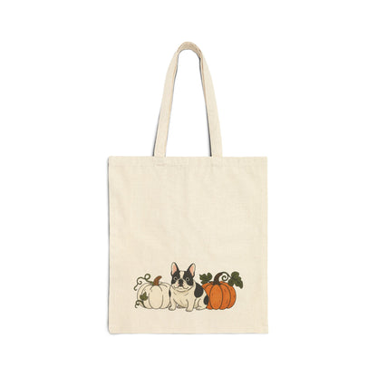 Piebald Frenchie Pupkin Tote Bag