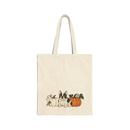 Piebald Frenchie Pupkin Tote Bag