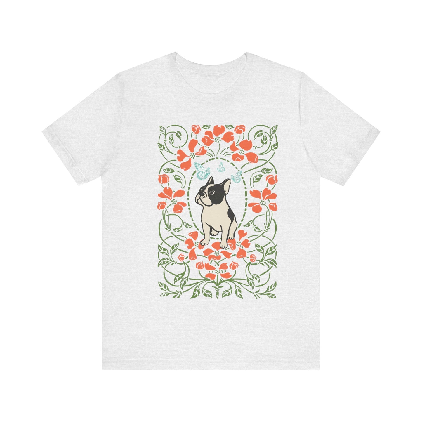 Piebald Frenchie Butterflies Frame TShirt