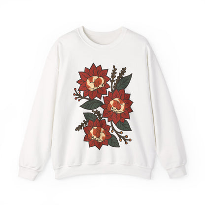 Blenheim Cavalier Christmas Flower Sweatshirt