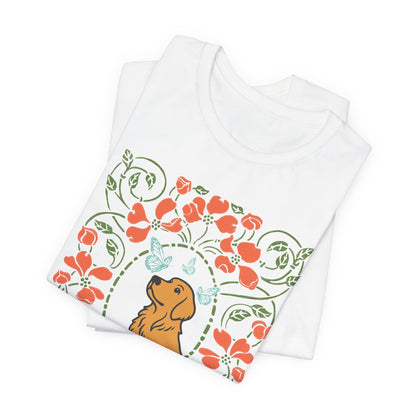 Golden Retriever Butterflies Frame TShirt