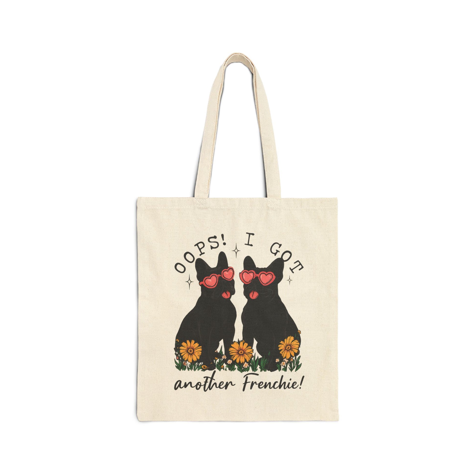 Black Frenchie Oops Tote Bag