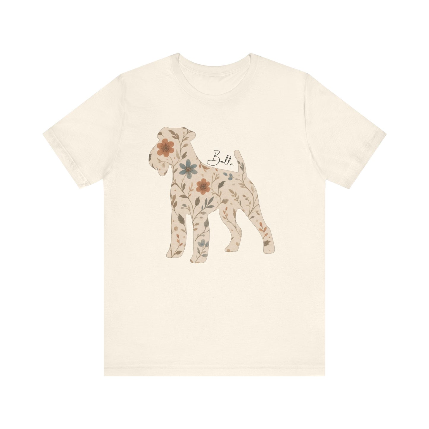 Airedale Terrier Floral Silhouette TShirt