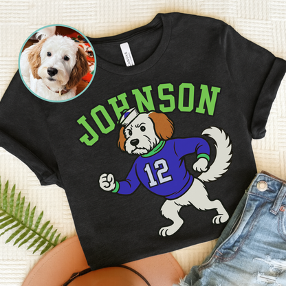 Custom College Mascot Mutt TShirt Dark Grey Heather