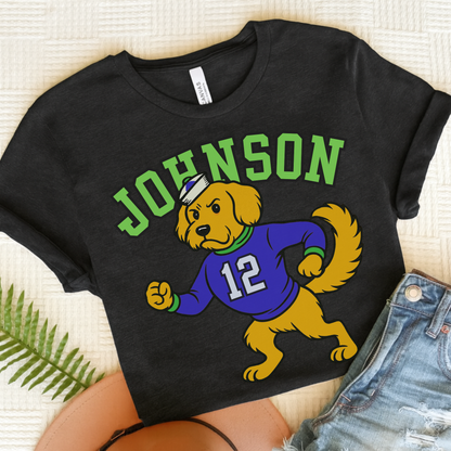 Golden Retriever College Mascot TShirt Dark Grey Heather