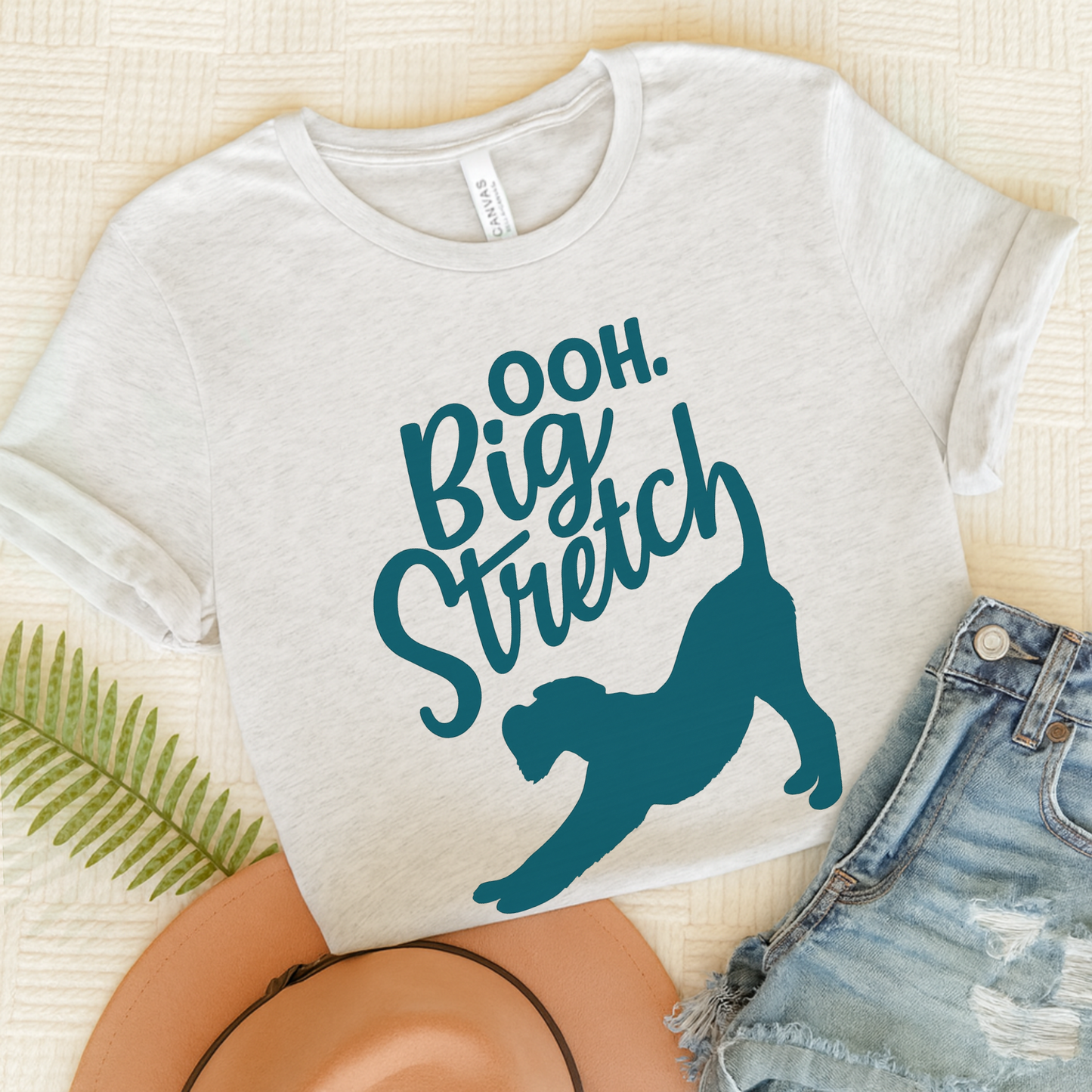 Airedale Terrier Big Stretch TShirt Ash