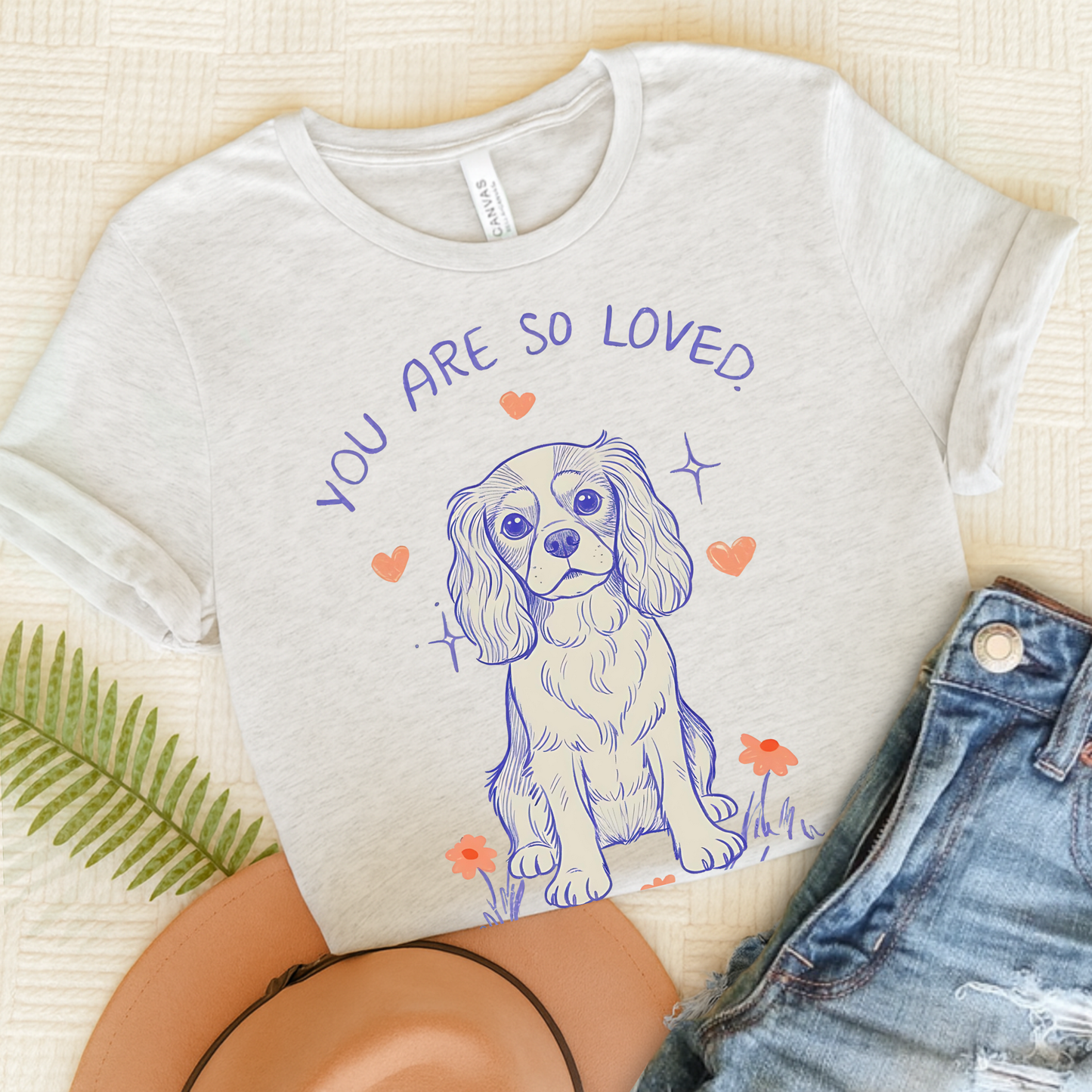 Cavalier King Charles Always Loved Tshirt Ash