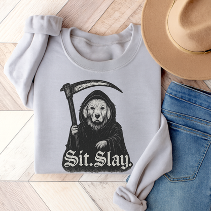 Reaper Golden Retriever Sweatshirt Ash