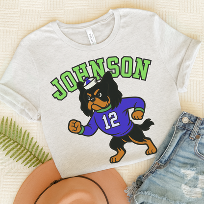 Black Tan Cavalier College Mascot TShirt Ash