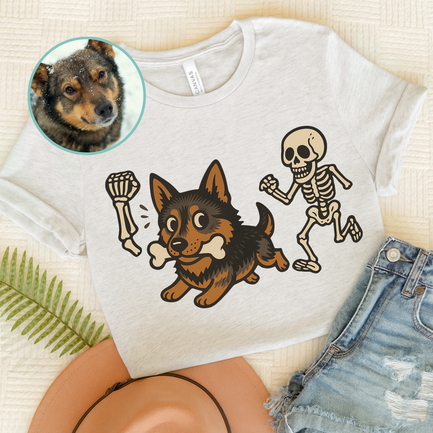 Custom Mutt Dog Grave Robber TShirt Ash