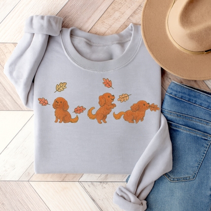 Ruby Cavalier Chasing Leaves Sweatshirt Ash