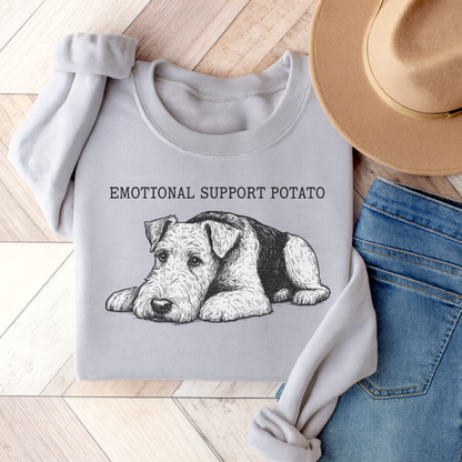 Airedale Terrier Potato Sweatshirt Ash