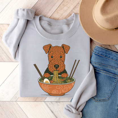 Airedale Terrier Ramen Sweatshirt 3XL Sport Grey
