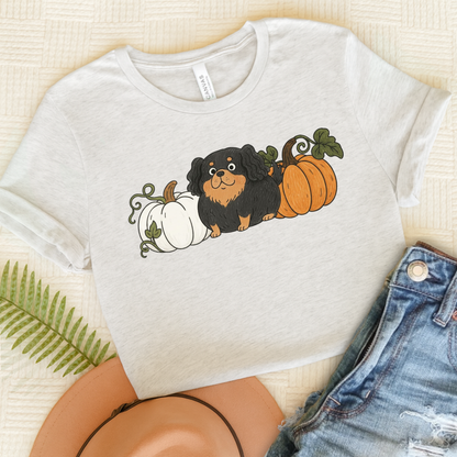 Black Tan Cavalier Pupkin Unisex Tshirt Ash