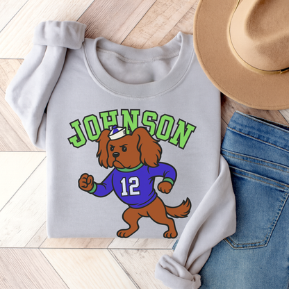 Ruby Cavalier College Mascot Sweatshirt Ash