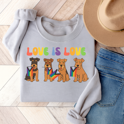 Airedale Terrier Pride Sweatshirt Ash