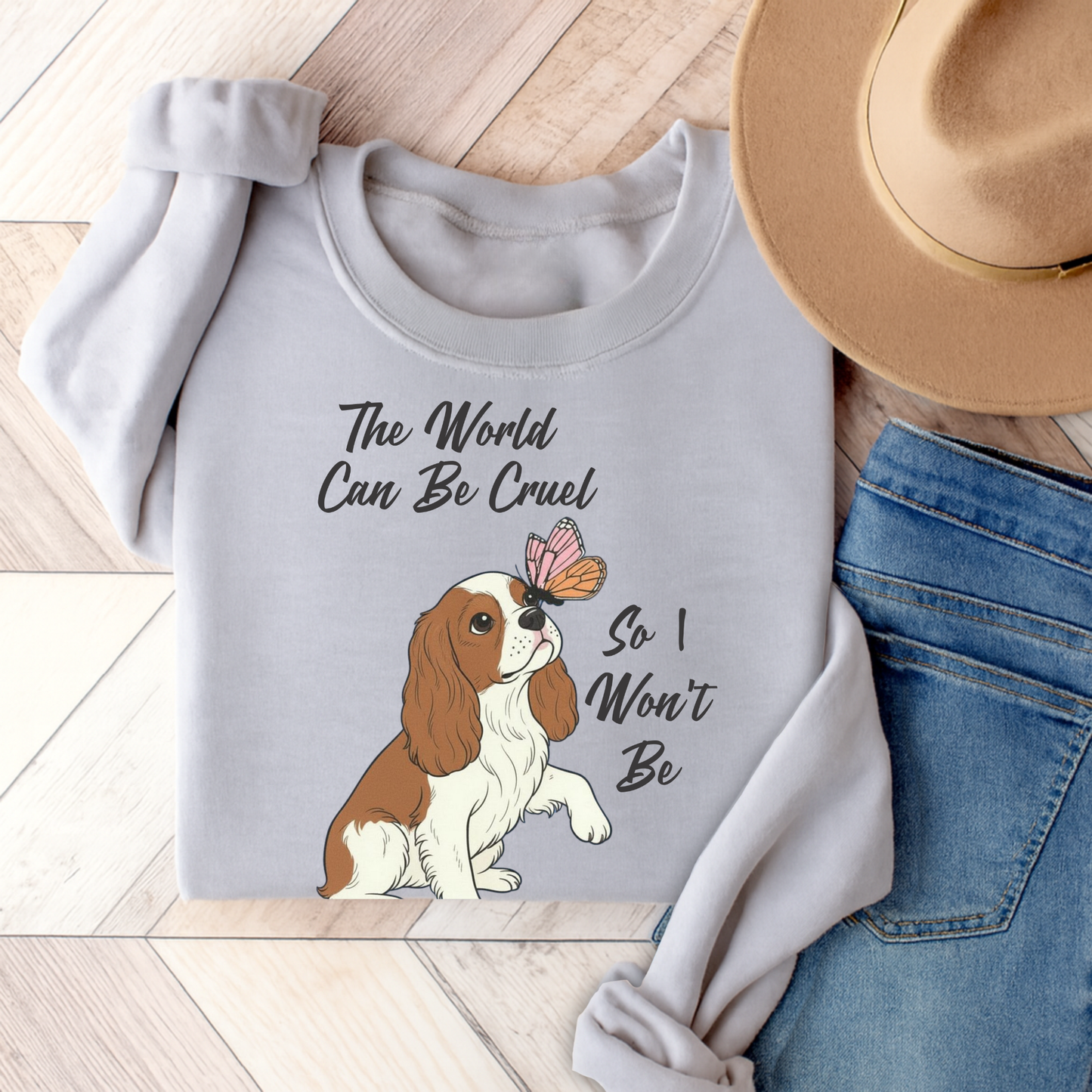 Cruel World Blenheim Cavalier Sweatshirt Ash