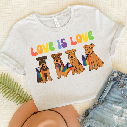 Airedale Terrier Pride TShirt Ash