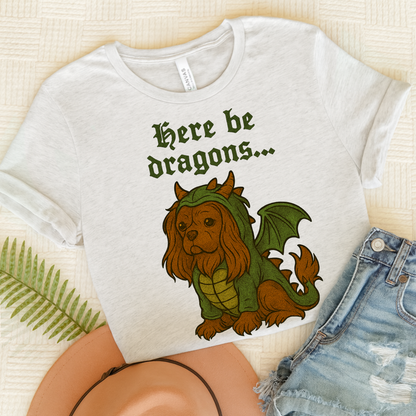 Ruby Cavalier Here Be Dragons TShirt Ash